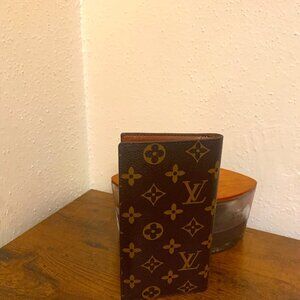 Vintage Louis Vuitton Monogram Checkbook Card Holder Wallet